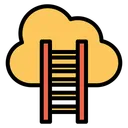Free Cloud Stairway Cloud Success Competition Concept Icon