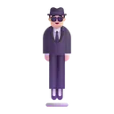 Free In Suit Levitating Icon
