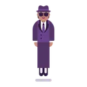 Free In Suit Levitating Icon