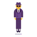 Free In Suit Levitating Icon