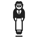 Free In Suit Levitating Icon