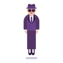 Free In Suit Levitating Icon