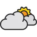 Free Sun Behind Cloud Cloudy Weather Cloud Icon
