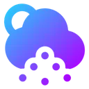 Free Sun Cloud Hailstone Icon