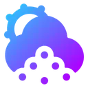 Free Sun Cloud Hailstone Icon