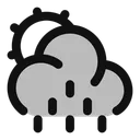 Free Sun Cloud Little Rain Icon