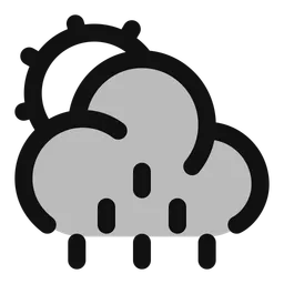 Free Sun-cloud-little-rain-  Icon