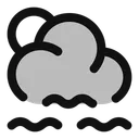 Free Sun Cloud Slow Wind Icon