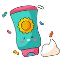 Free Sun Cream Sunscreen Lotion Icon