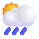 Free Behind Rain Cloud Icon