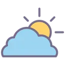 Free Sunny Sun Cloud Icon