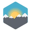 Free Sunrise Sun Mountain Icon