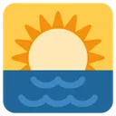 Free Sunrise Over Sea Icon