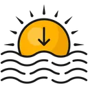 Free Sunset Sea Sun Icon