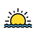 Free Sunset Seaside Sun Icon