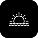 Free Sunset Seaside Sun Icon