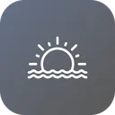 Free Sunset Seaside Sun Icon