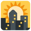 Free Sunset View Buildings Icon