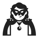 Free Supervillain High Contrast Icon