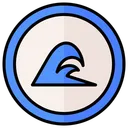 Free Surf Surfing Beach Icon