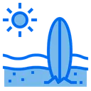 Free Surfboard Beach Vacation Icon