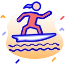 Free Surfen Surfbrett Strandsport Symbol