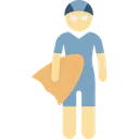 Free Surfing Board Swimming Sports Icon