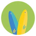 Free Surfing Surf Beach Icon
