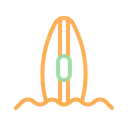 Free Surfing Summer Beach Icon