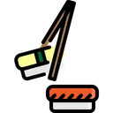 Free Sushi Chopsticks Salmon Icon