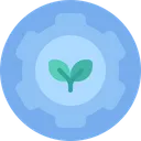 Free Sustainable Plant Gear Icon