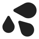 Free Droplets High Contrast Icon