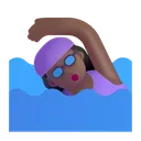 Free Swimming Color Medium Dark Icon
