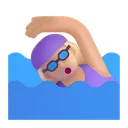 Free Swimming Color Medium Light Icon