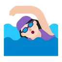 Free Swimming Flat Light Icon
