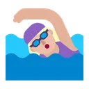 Free Swimming Flat Medium Light Icon
