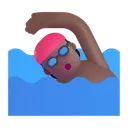 Free Swimming Color Medium Dark Icon