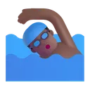 Free Swimming Color Medium Dark Icon