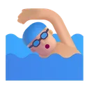 Free Swimming Color Medium Light Icon