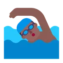 Free Swimming Flat Medium Dark Icon