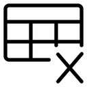 Free Tabellenrand löschen  Symbol