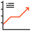 Free Grafico Lineal Hacia Arriba Icono