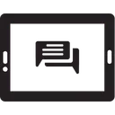 Free Tablet Communication Chat Icon