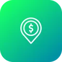 Free Etiquette Emplacement Dollar Icon