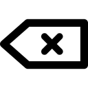 Free Tag Delete Icon