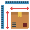 Free Tamanho Pacote Caixa Ícone