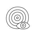 Free White Line Eye On Target Illustration Target Goal Icon