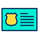 Free Identificacion Policial Tarjeta De Identificacion Policial Prueba De Identificacion Icono