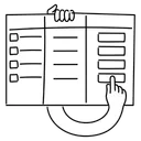 Free White Line Kanban Board Illustration Task Board Project Management Icon