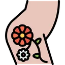 Free Tattoo Parlor Leg Tattoo Flower Icon